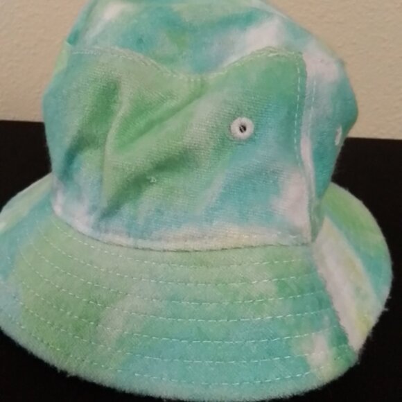 Neon Right Tie Dye Bucket Hat Blue/Green/White - Picture 2 of 3